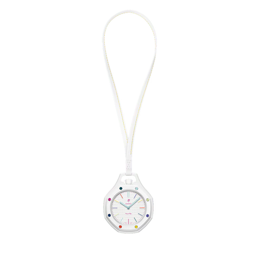 HUIT BLANC Royal Pop model watch with Bio Ceramic case and white silicone strap