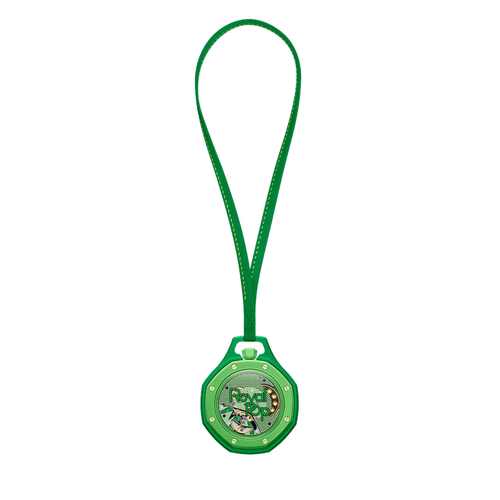 GREEN EIGHT Royal Pop model watch with Bio Ceramic case and green silicone strap